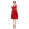 Grace Karin neues Modell Nice One Schulter Chiffon rotes kurzes Abschlussballkleid CL4106-1 #